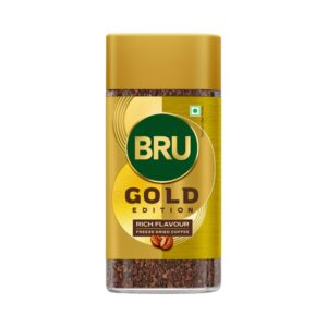 Bru Gold|Premium Freeze Dried Coffee Powder Bottle| Experience Intense Coffee Taste|Aromatic Instant Coffee|100 Gram